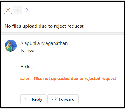no file upload due to reject request