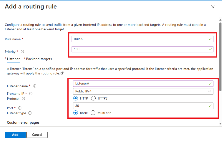 Add a routing rule