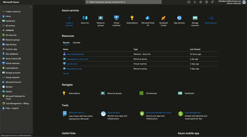 Microsoft Azure Portal 