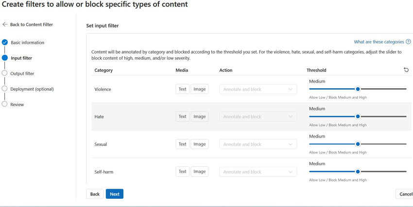 Input filters 