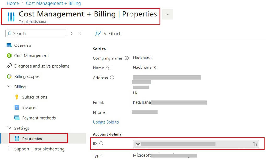 Billing profile